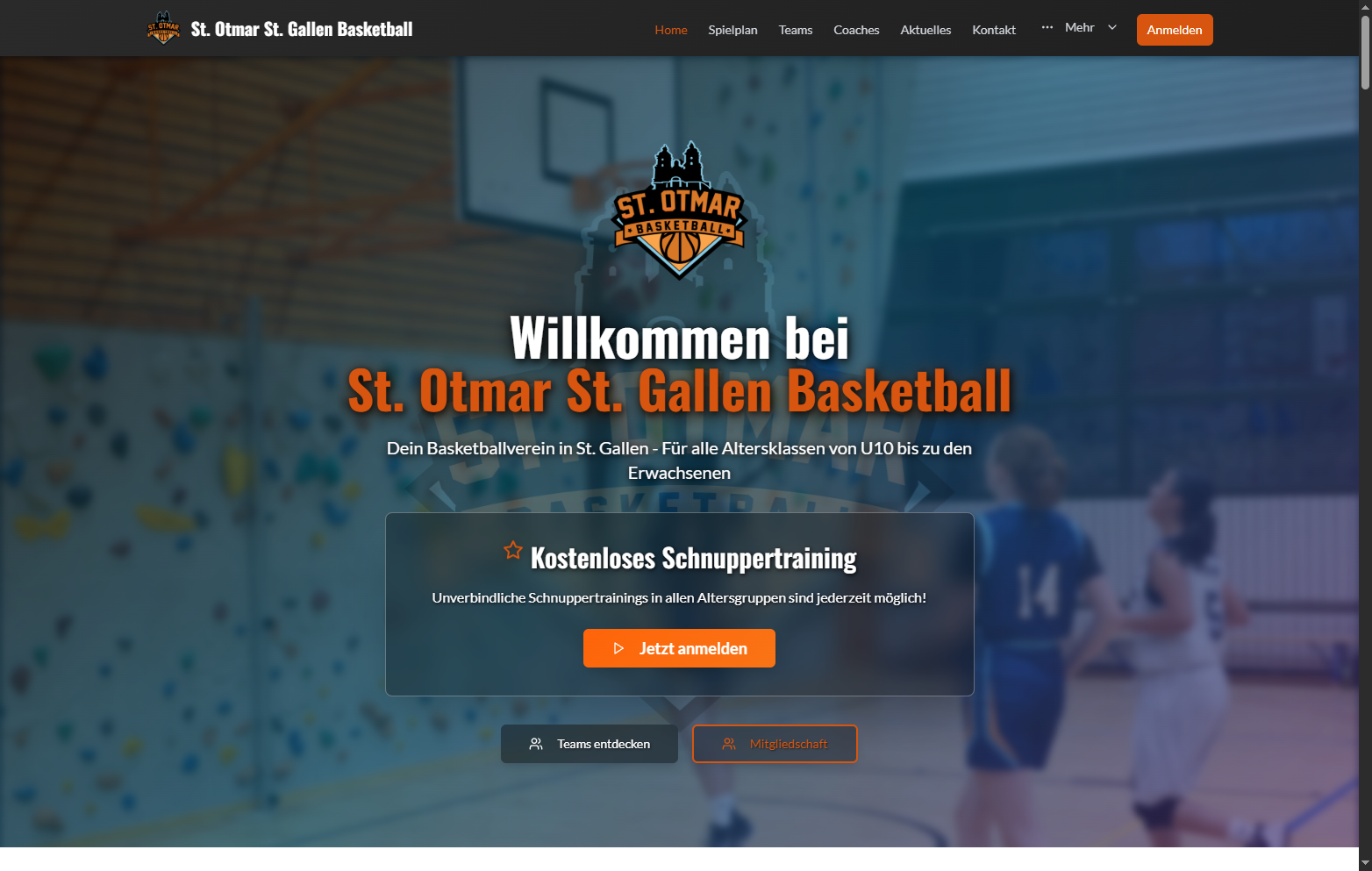 St. Otmar Basket Website Screenshot